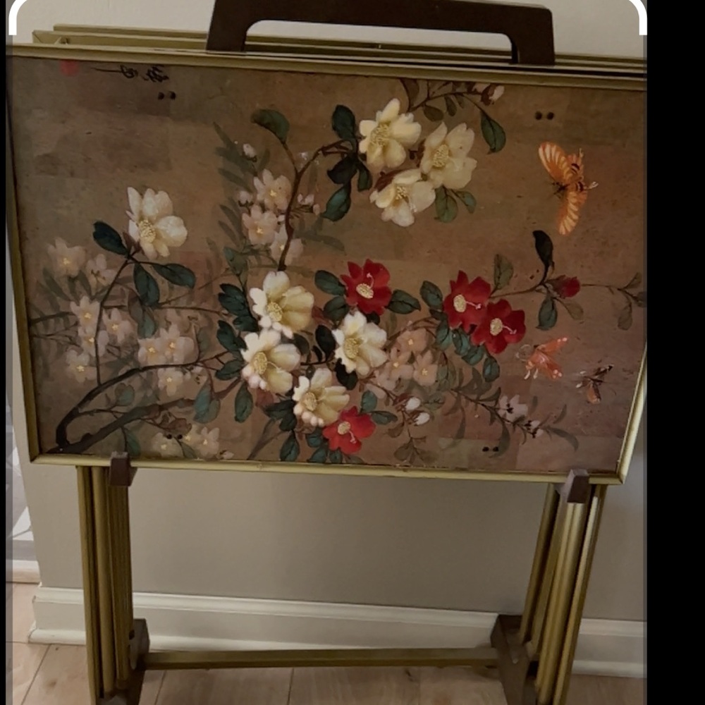Vintage Tray tables with stand